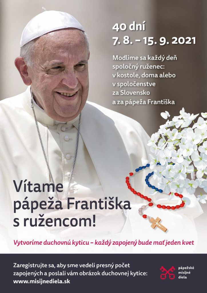 Vítame pápeža Františka s ružencom!
